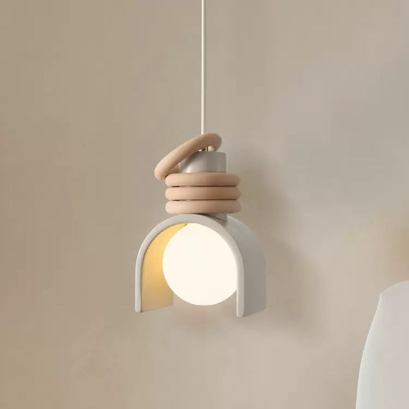 American Rustic Style Resin LED Pendant Light