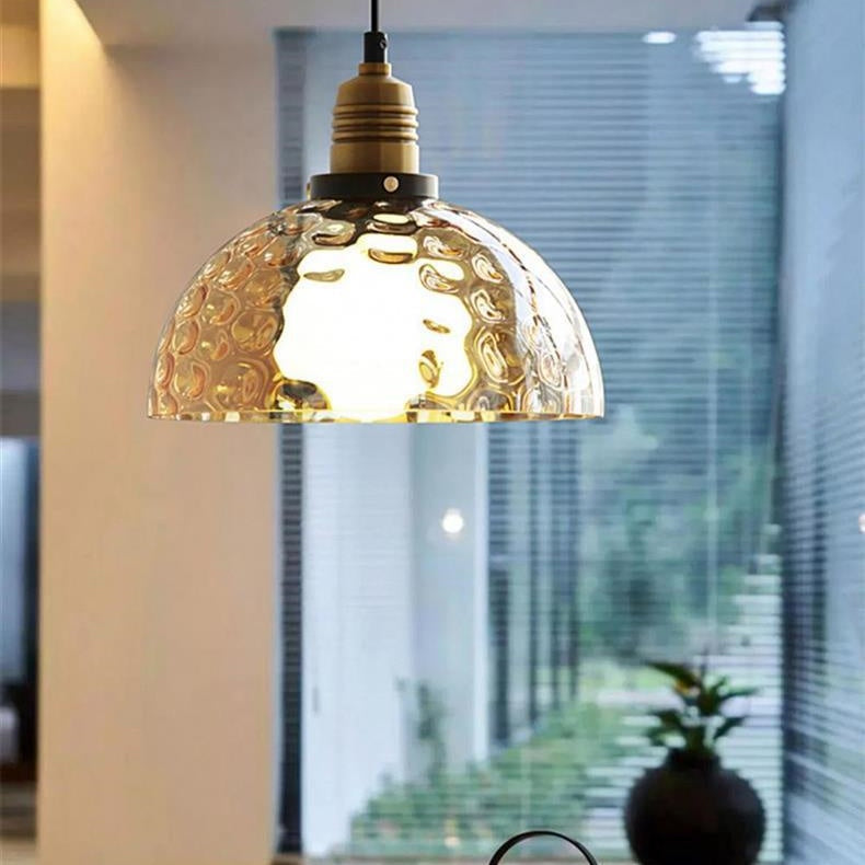 American Retro Glass Industrial Style Pendant Light