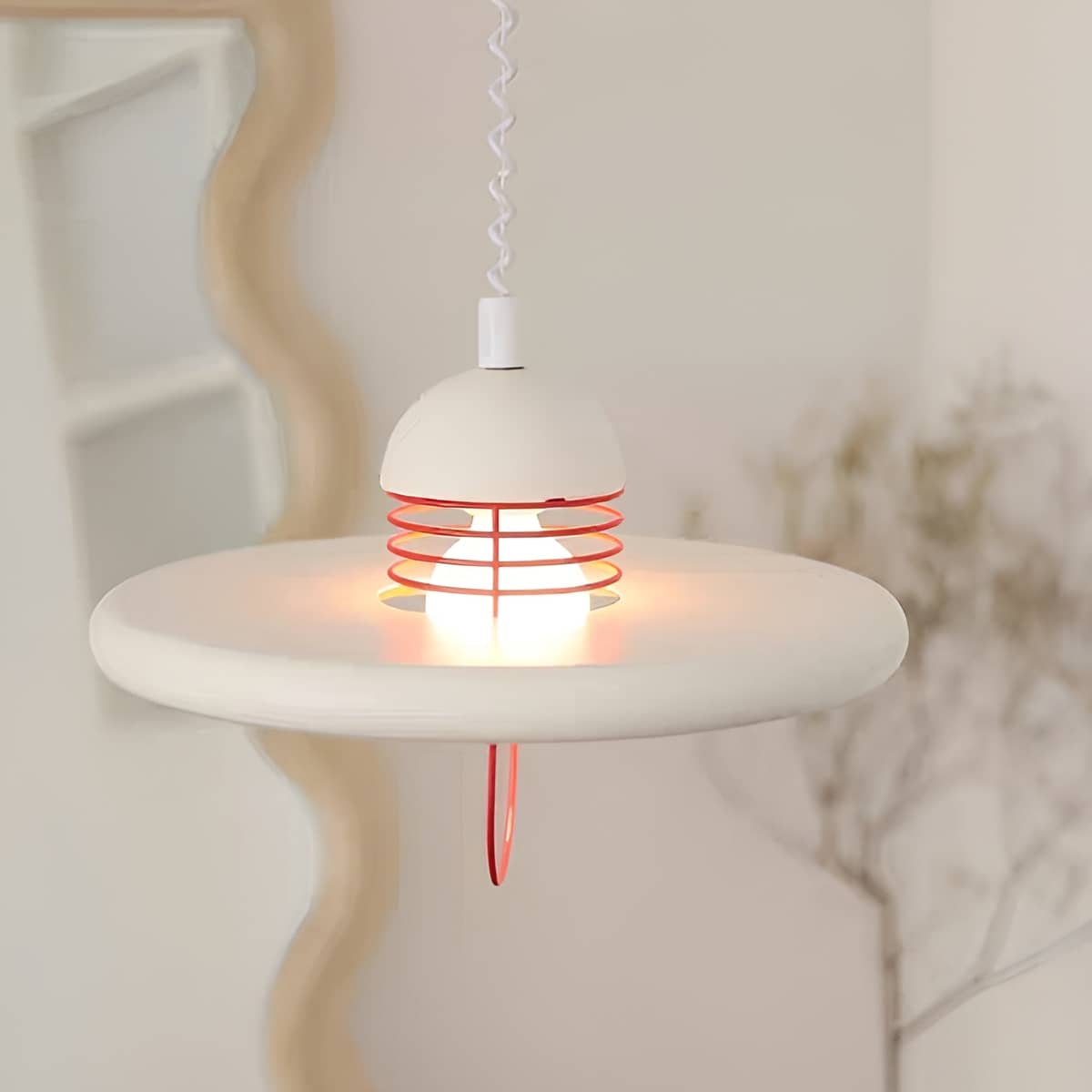 Bauhaus UFO Style Height Adjustable Pendant Light
