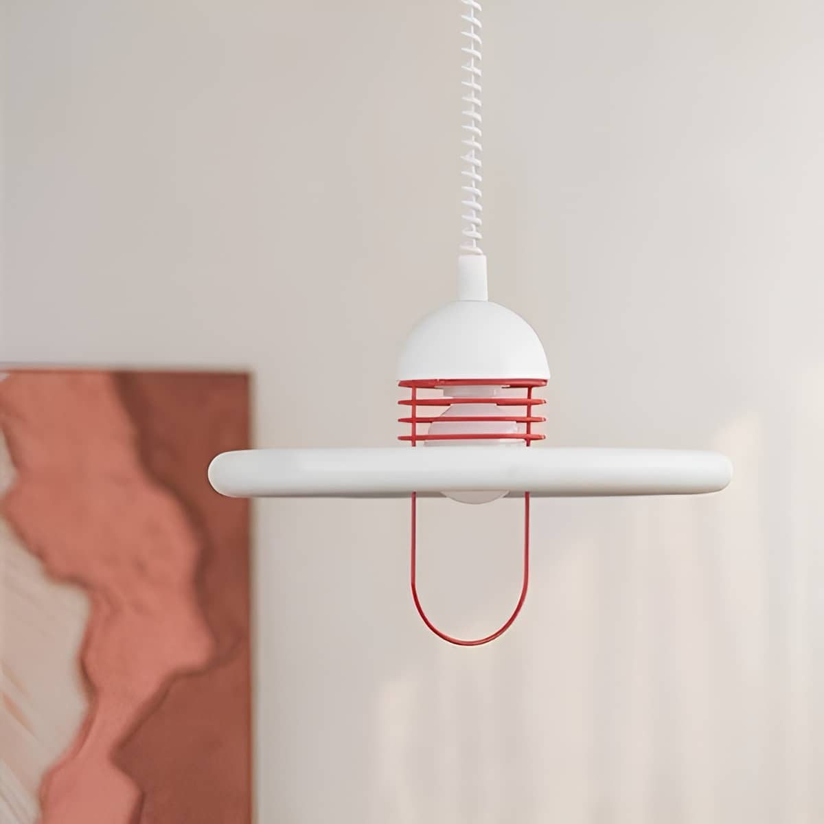 Bauhaus UFO Style Height Adjustable Pendant Light