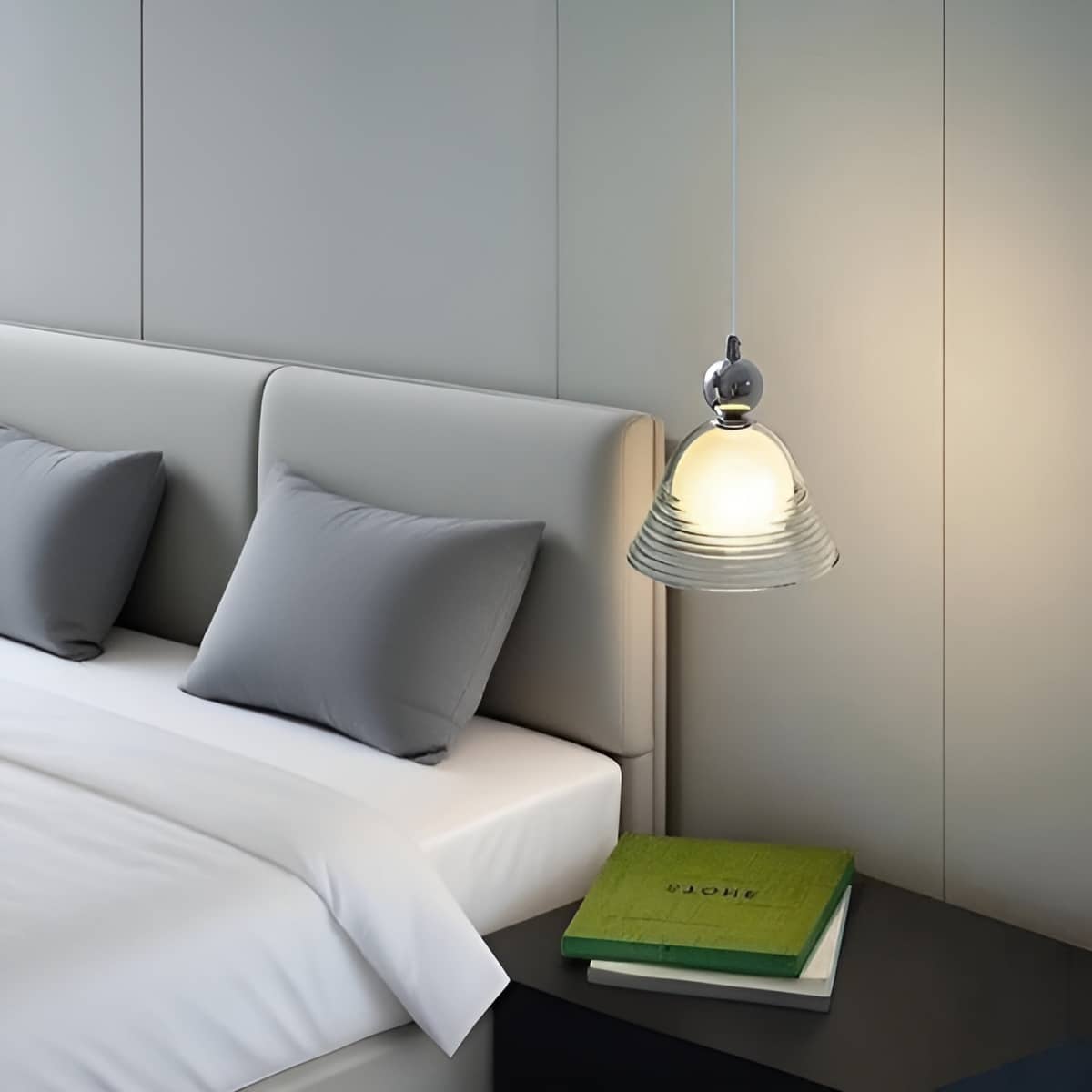 Suspension Bauhaus Vintage Sunset en verre transparent