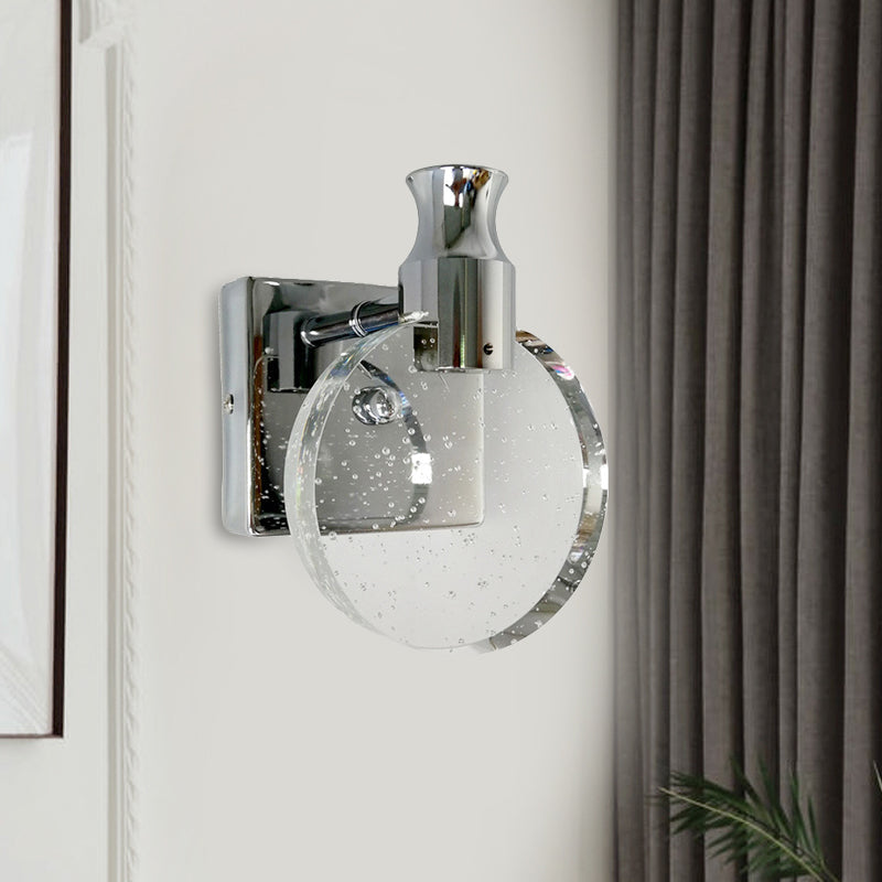 Nordic Style Crystal Creative Round Wall Light
