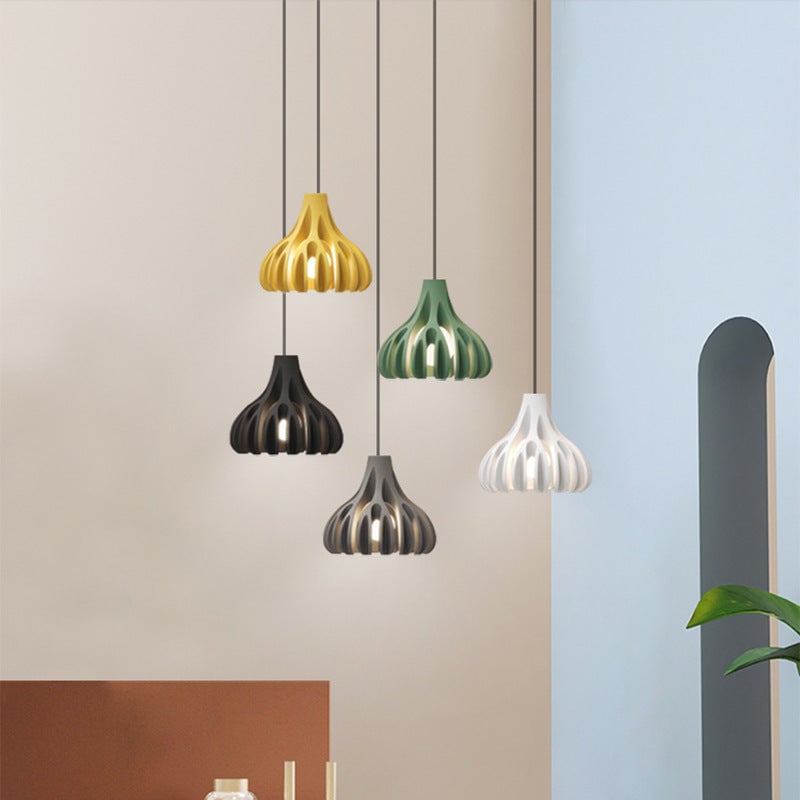 Coral Nordic Resin Macaron Pendant Light