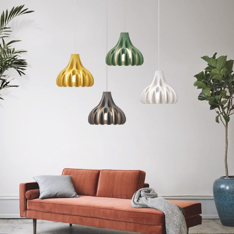 Coral Nordic Resin Macaron Pendant Light