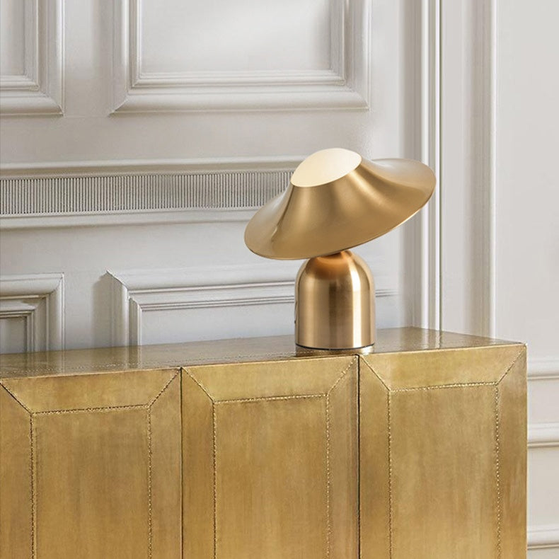 Creative Hat Design Golden Table Lamp