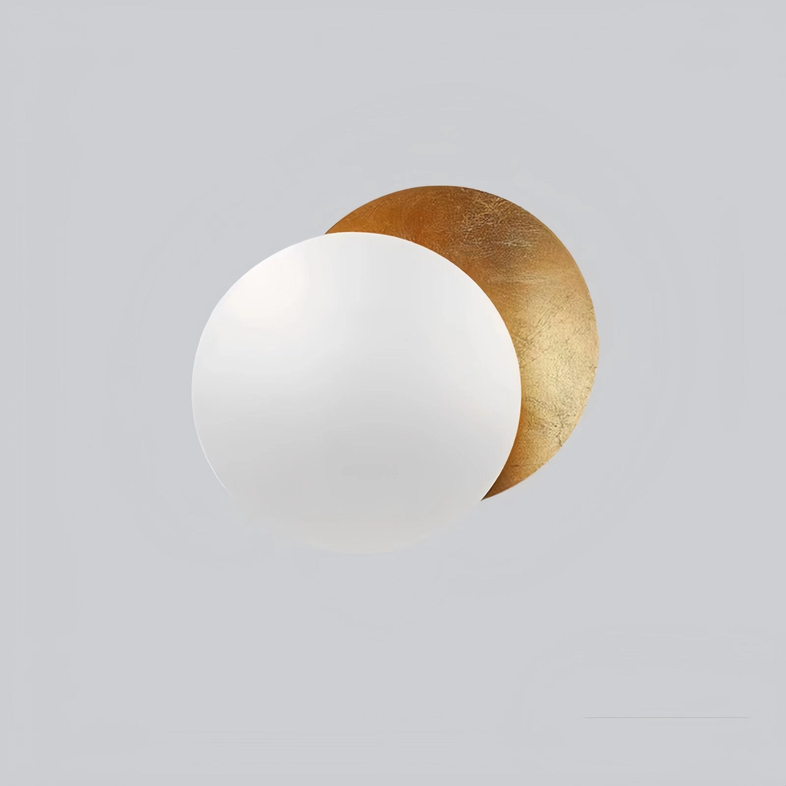 Creative Design Lunar Eclipse Brass Wall Light