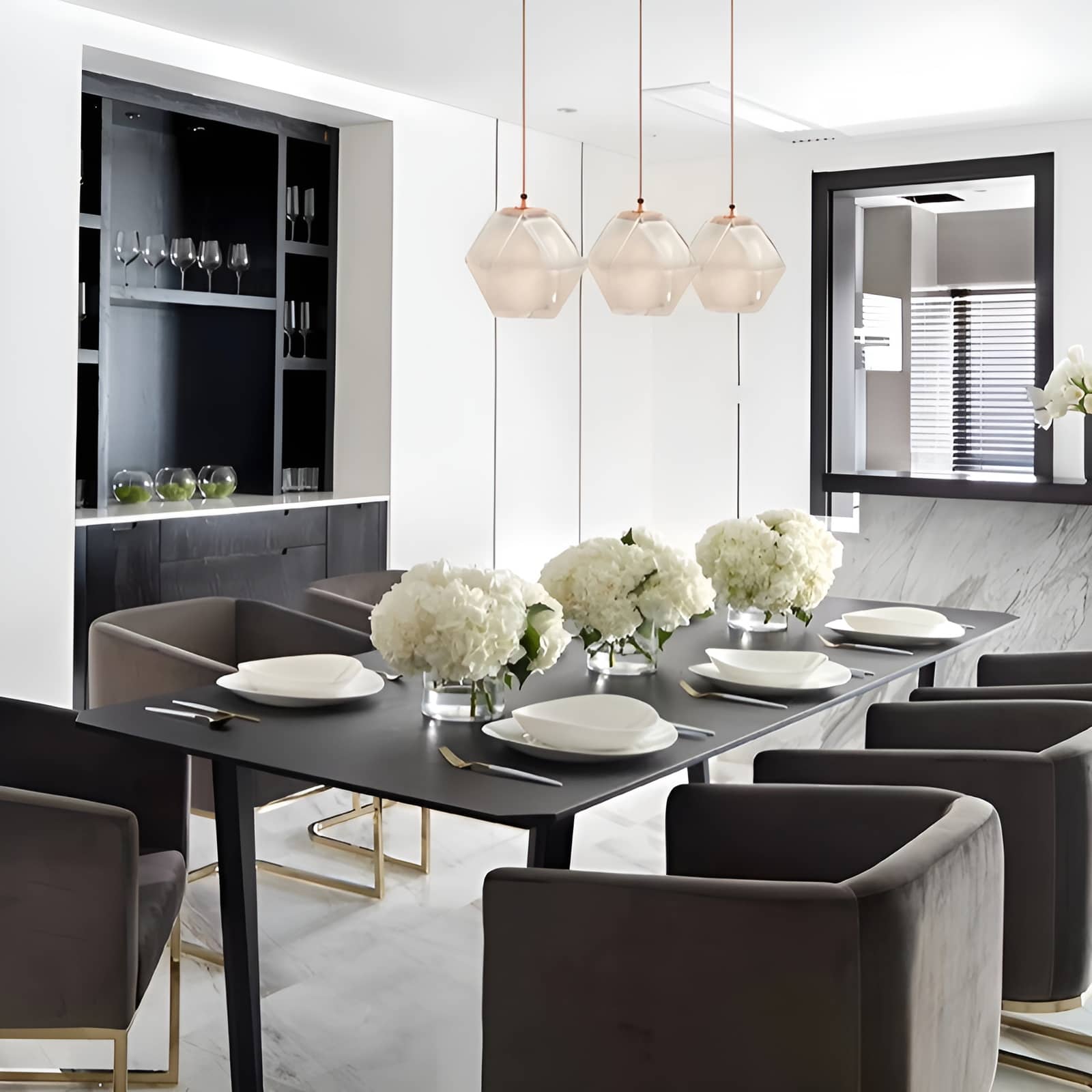 Modern Sculptural Diamond Glass Pendant Light
