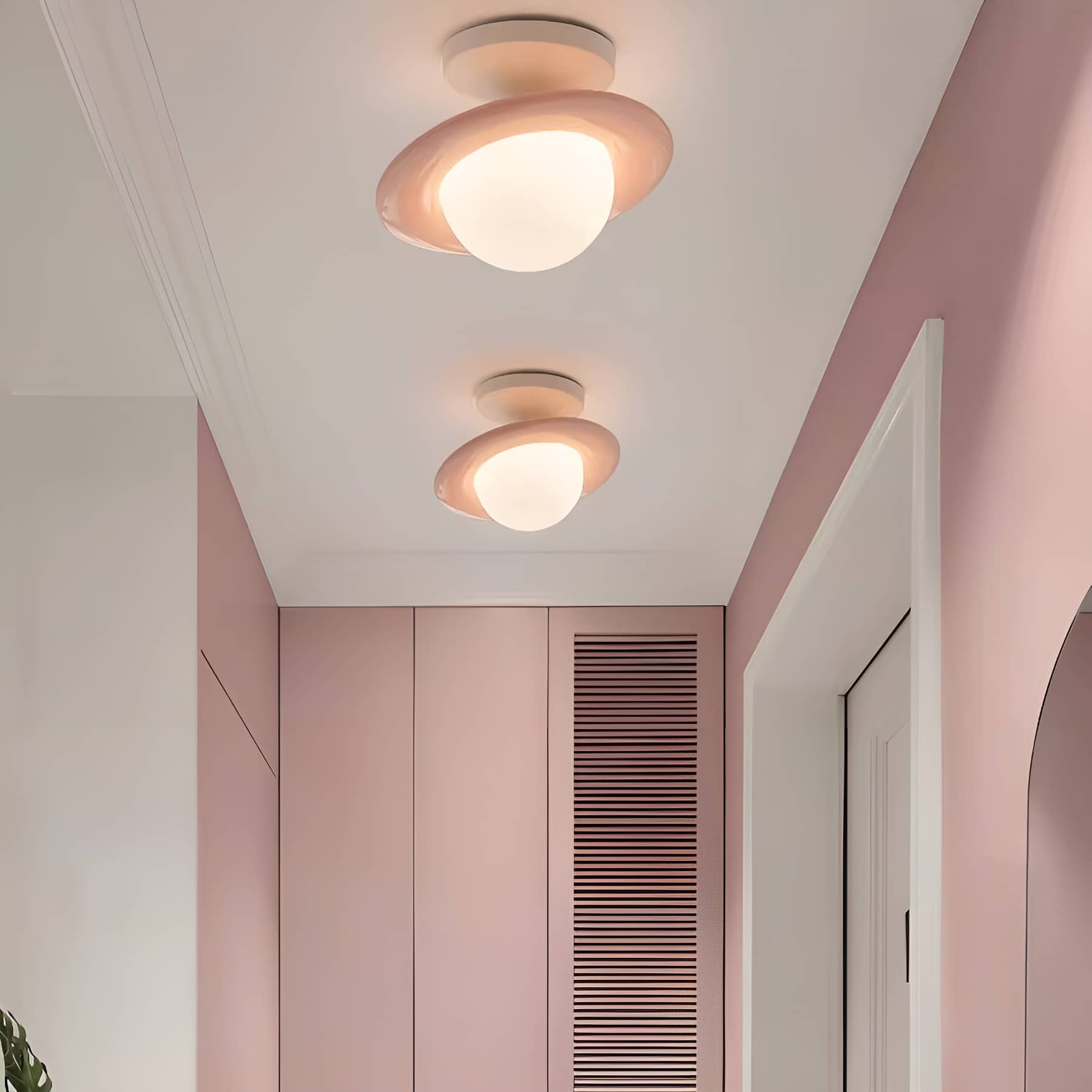 Space Age Macaron Saturn Ceiling Light