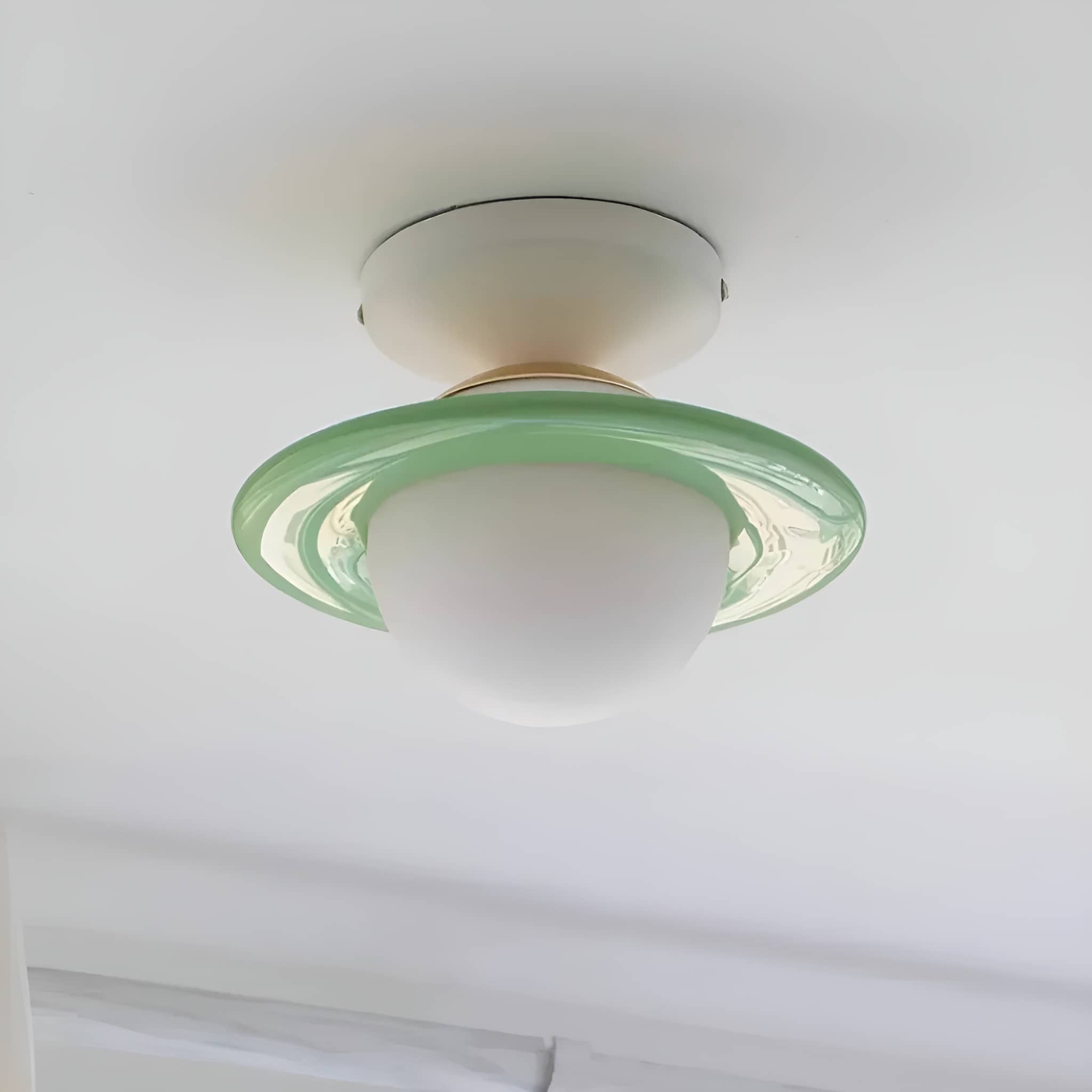Space Age Macaron Saturn Ceiling Light