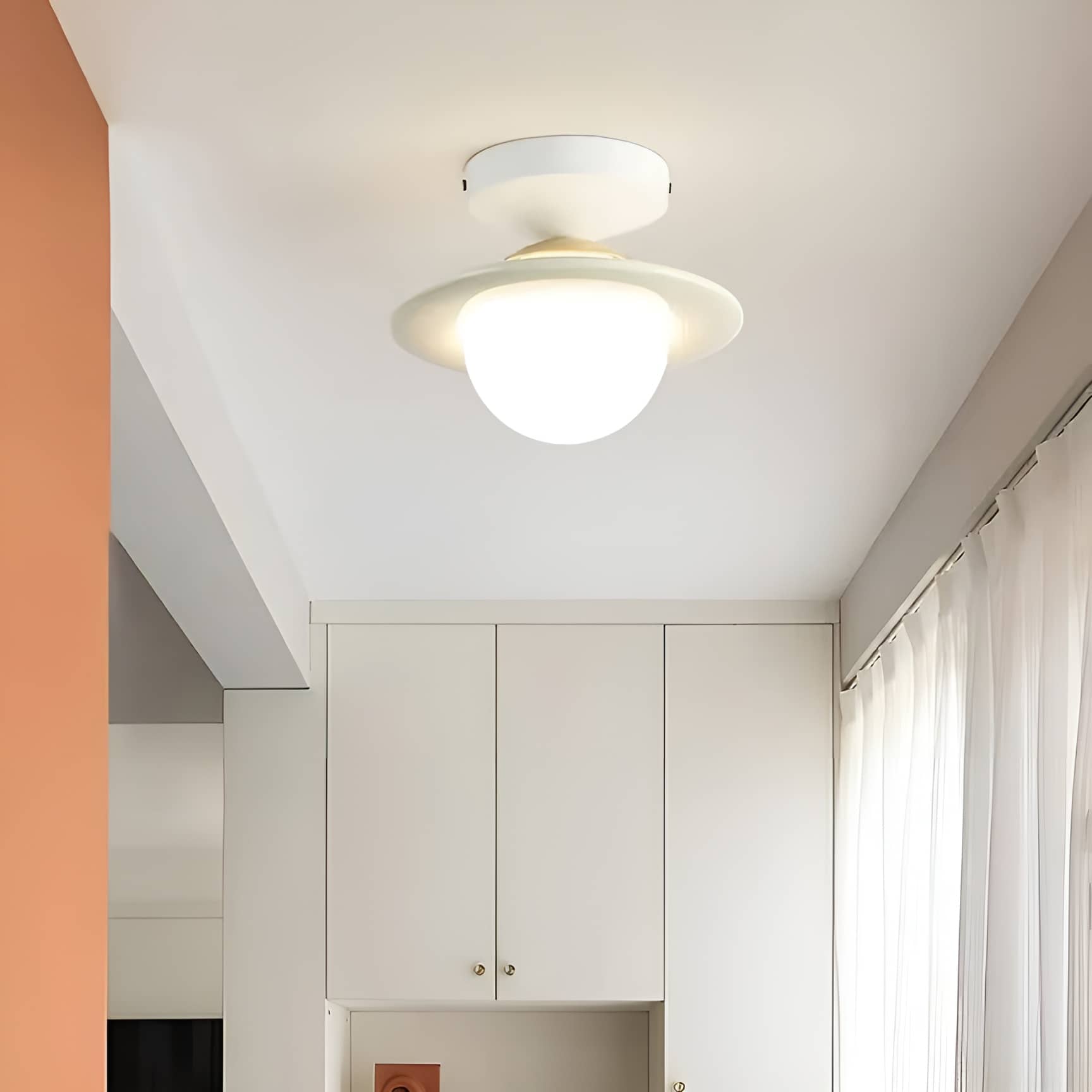 Space Age Macaron Saturn Ceiling Light