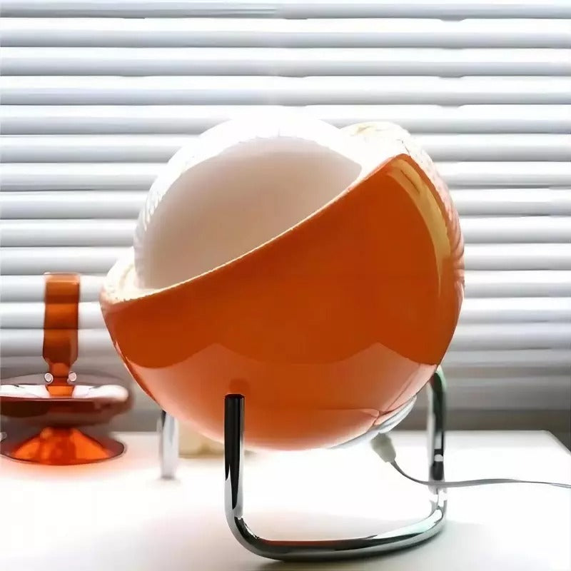 Bauhaus Glass Planet Orange Table Lamp