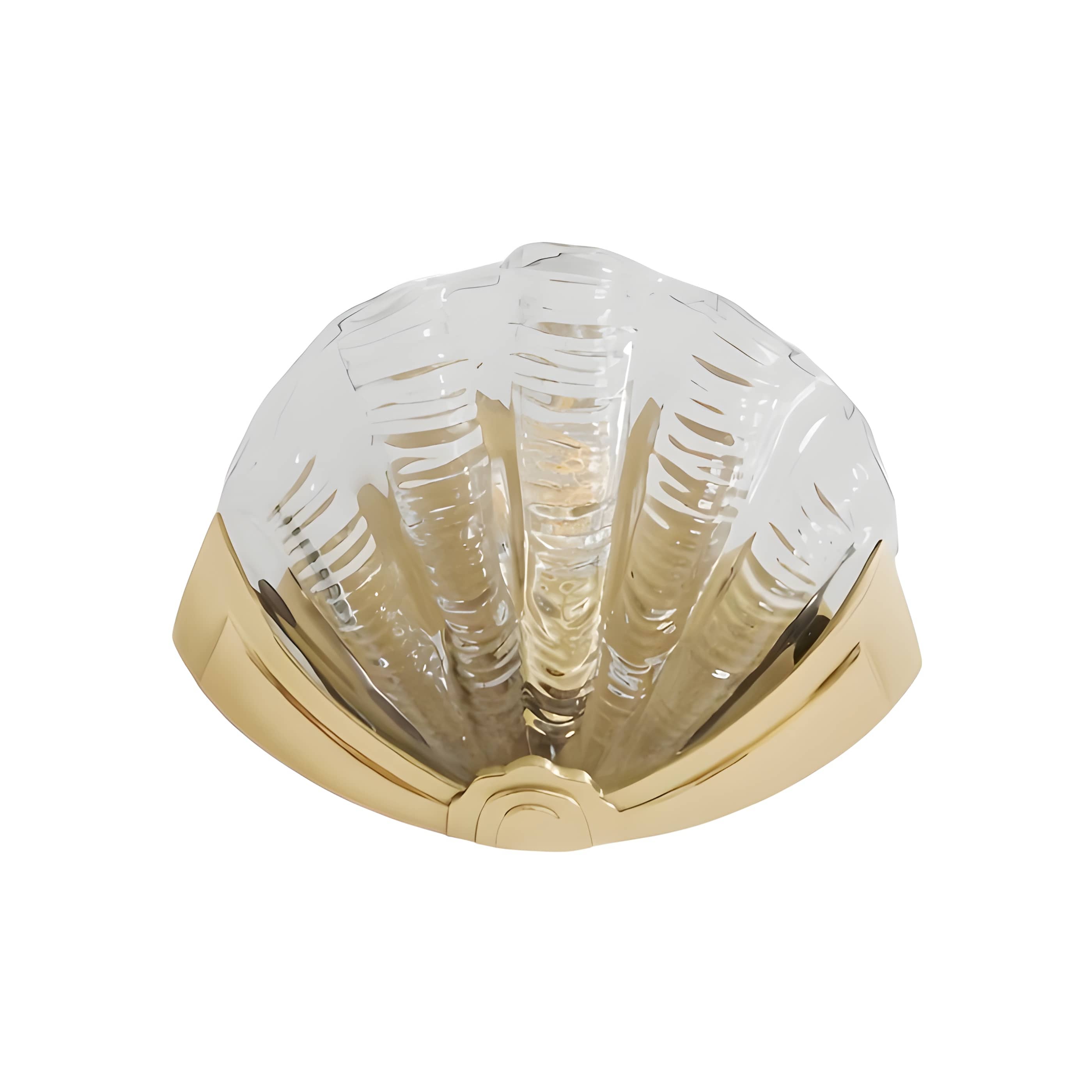 Luxury Brass Glass Shell Wall Light