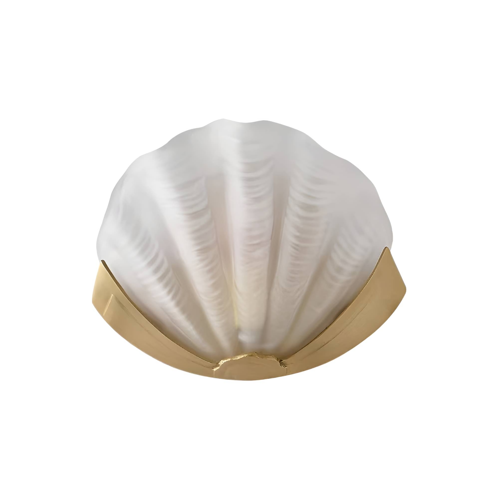Luxury Brass Glass Shell Wall Light