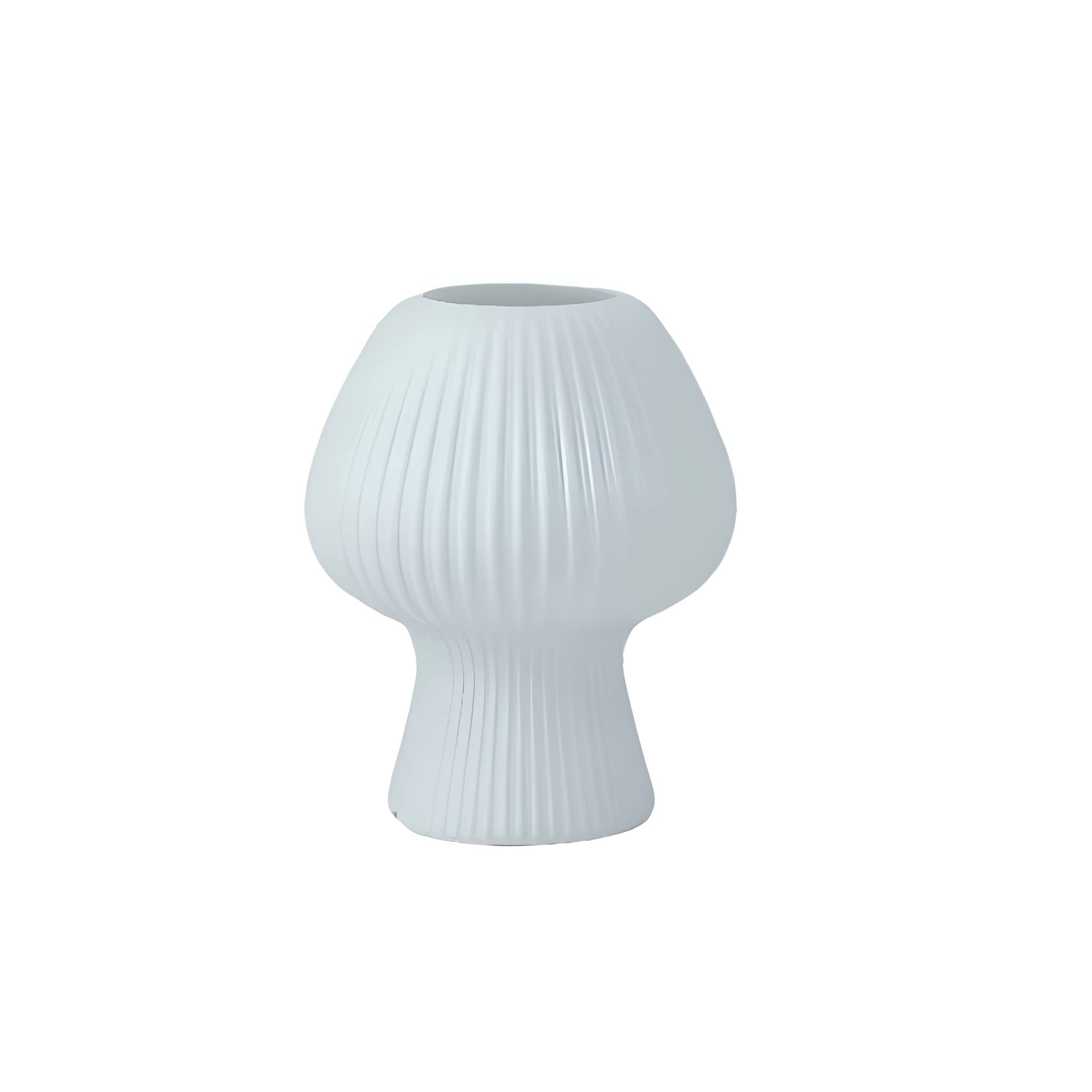 Cute Ribbed Glass Mushroom Bedside Lamp
