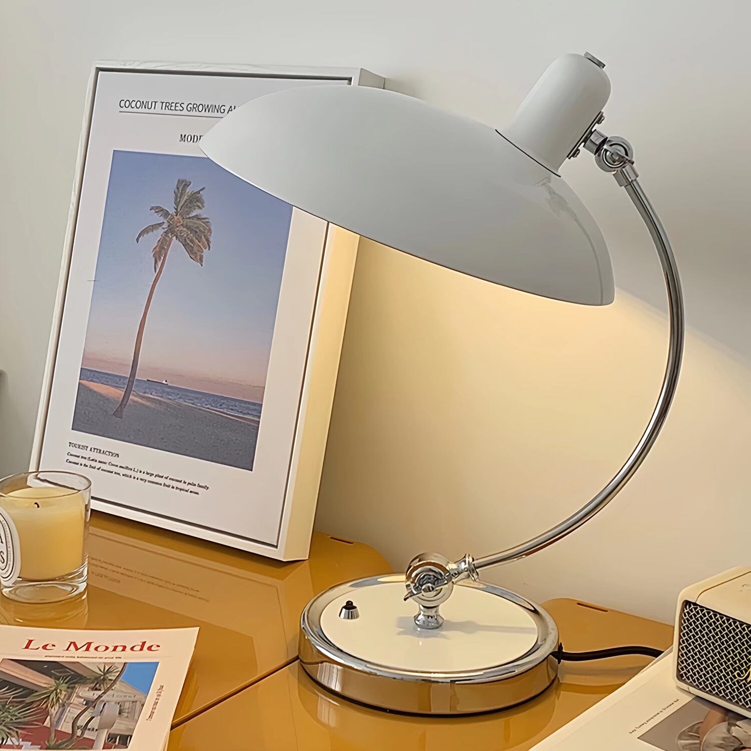 Danish Modern Bauhaus Metal Table Lamp