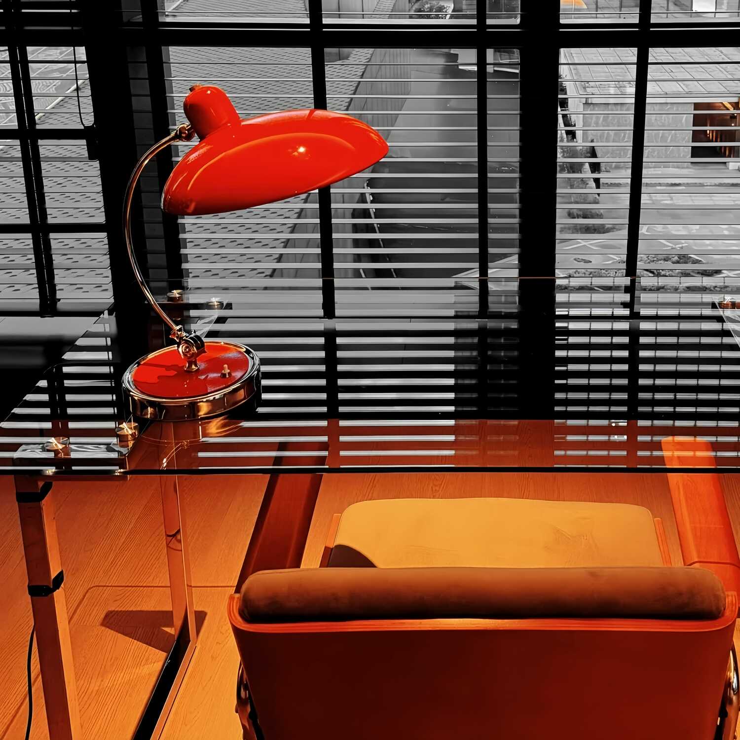 Danish Modern Bauhaus Metal Table Lamp