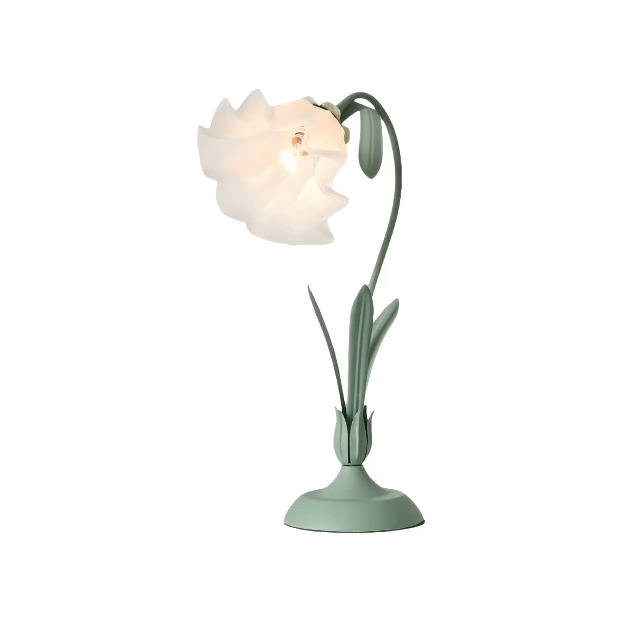Art Nouveau Acrylic Lily Flower Table Lamp