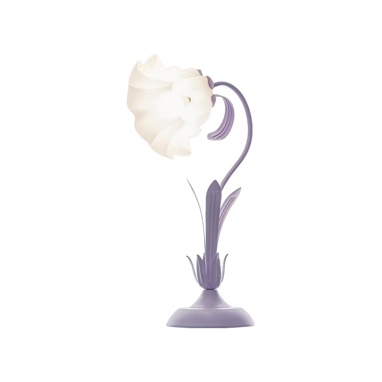 Art Nouveau Acrylic Lily Flower Table Lamp