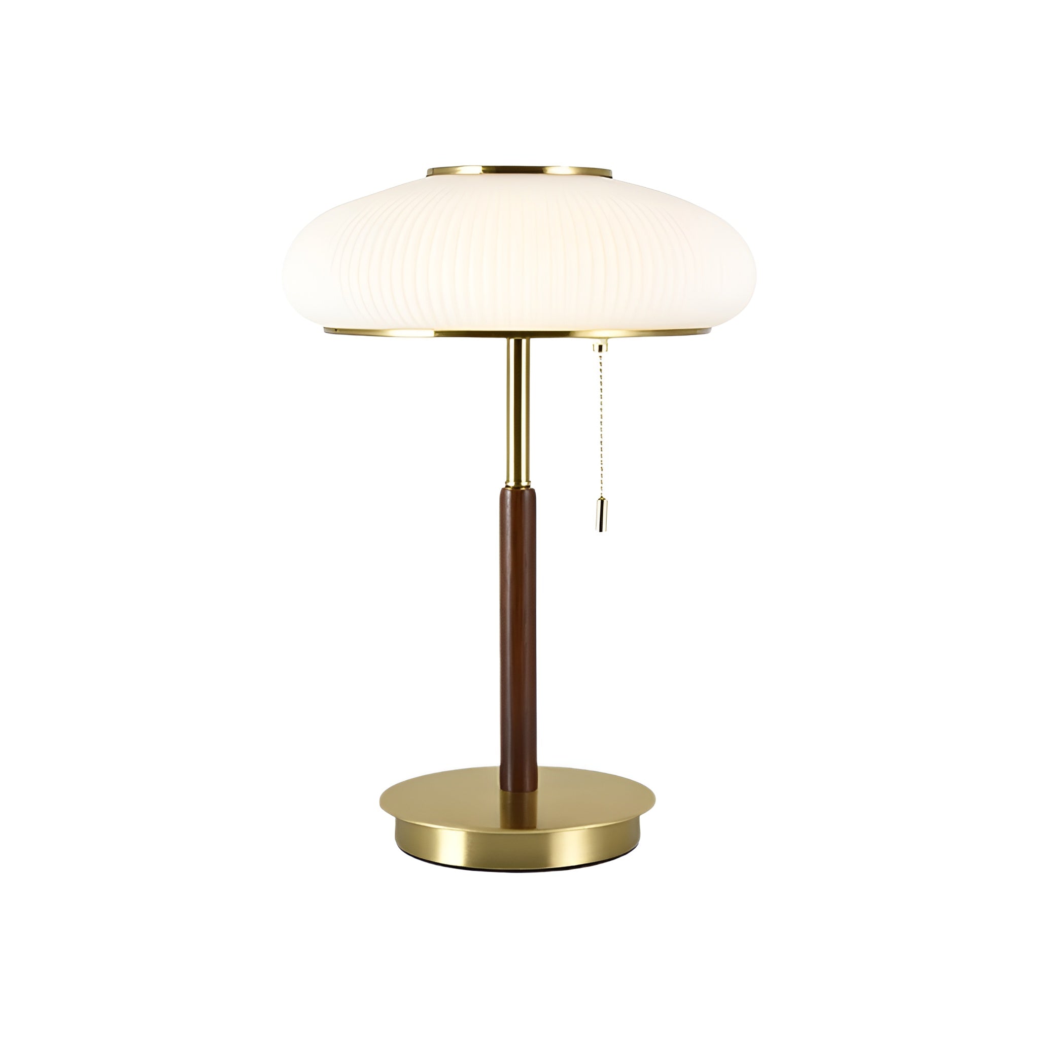 French Style Matsutake Glass Table Lamp