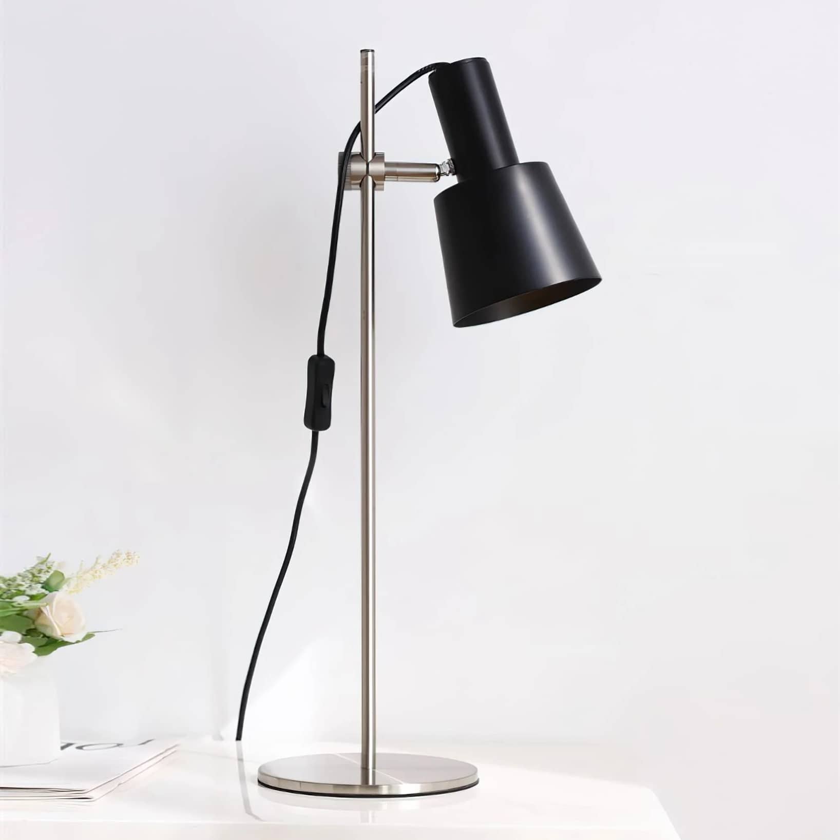 Industrial Adjustable Conical Metal Table Lamp