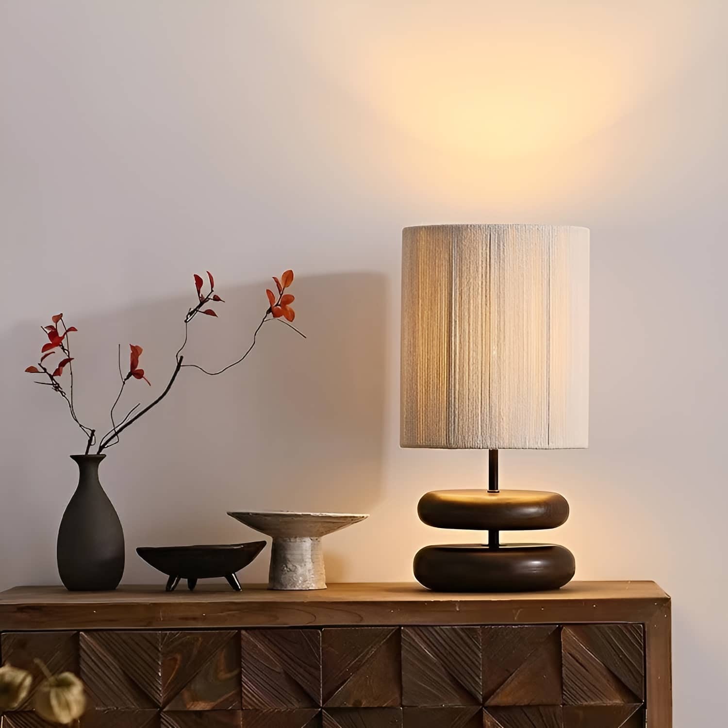 Japanese Zen Natural Wooden Table Lamp