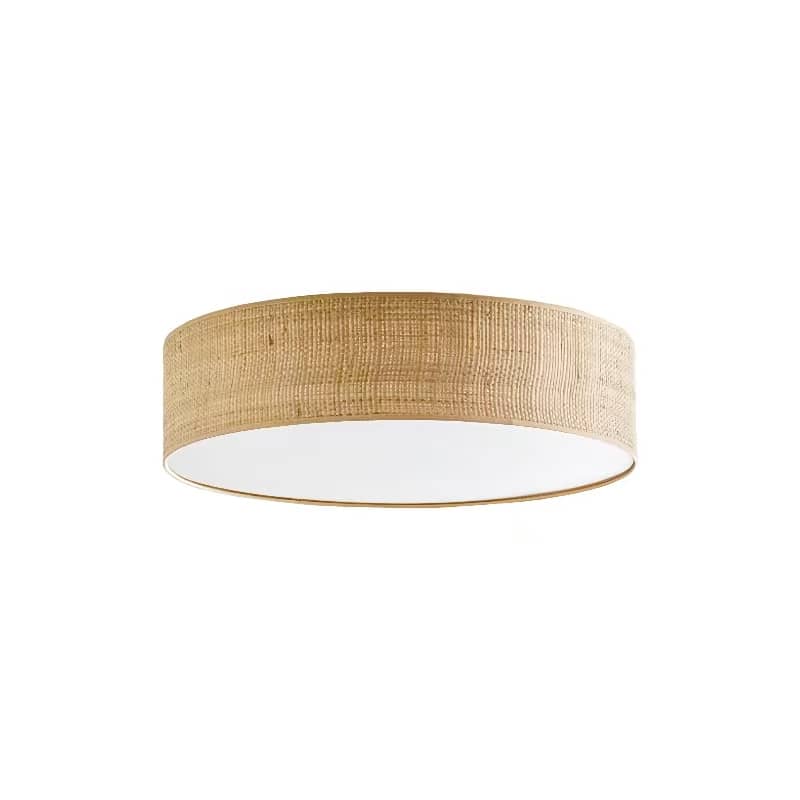 Japanese Style Simple Round Bamboo Ceiling Light