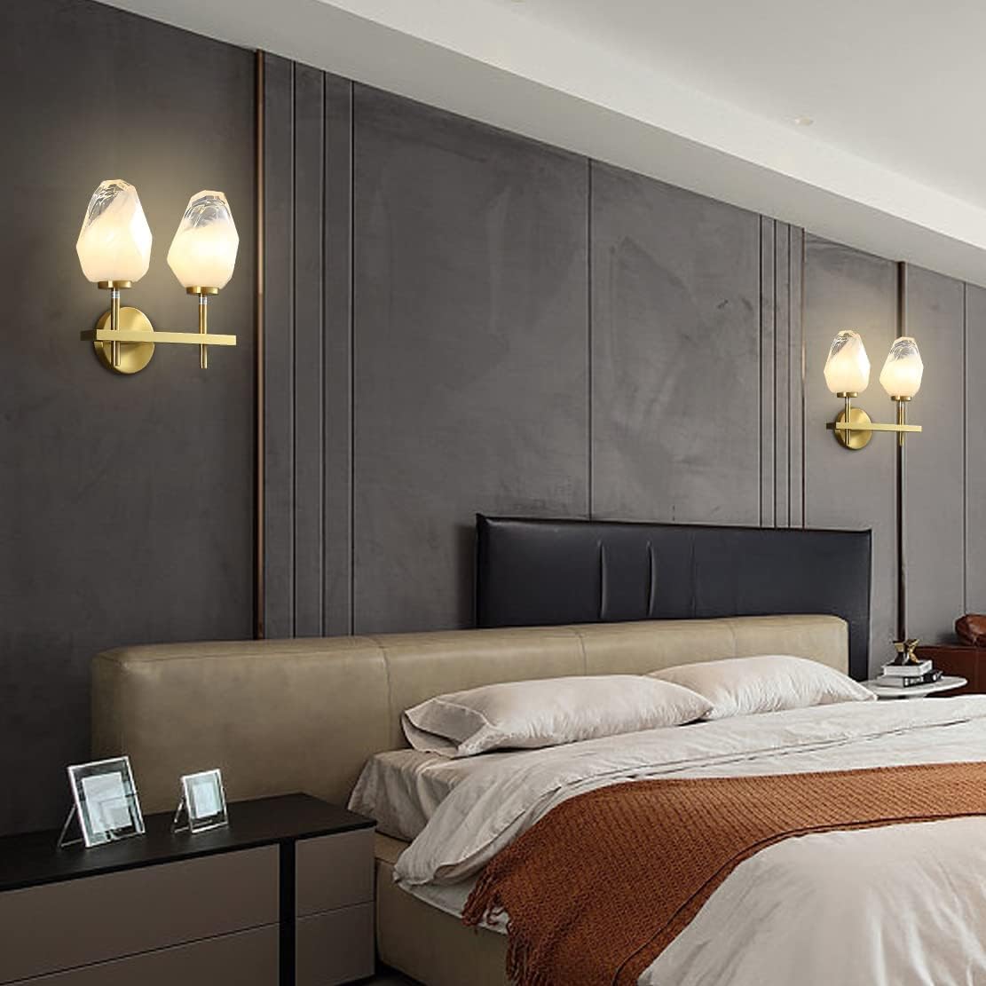 Luxury Glass Creative Copper Wall Light