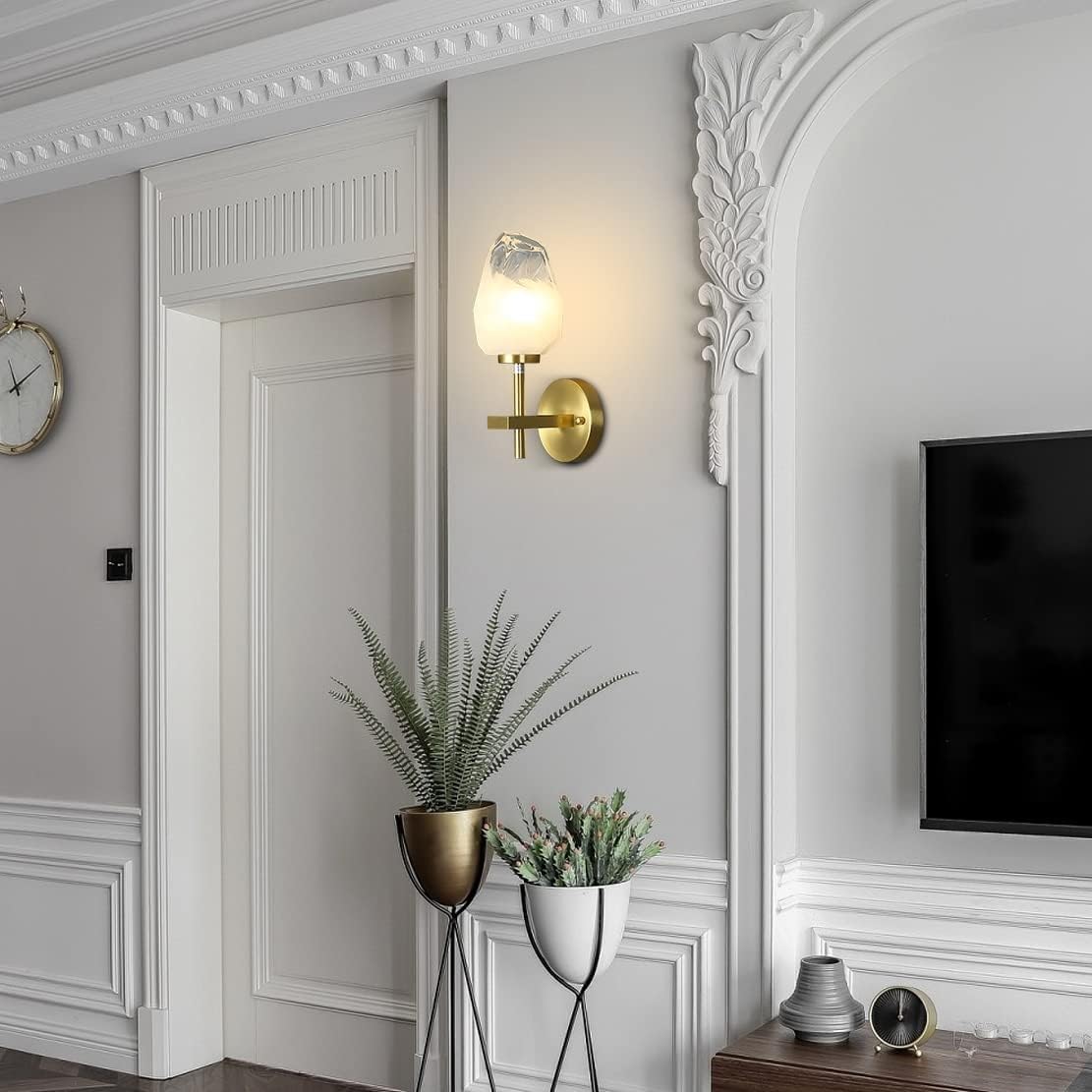 Luxury Glass Creative Copper Wall Light