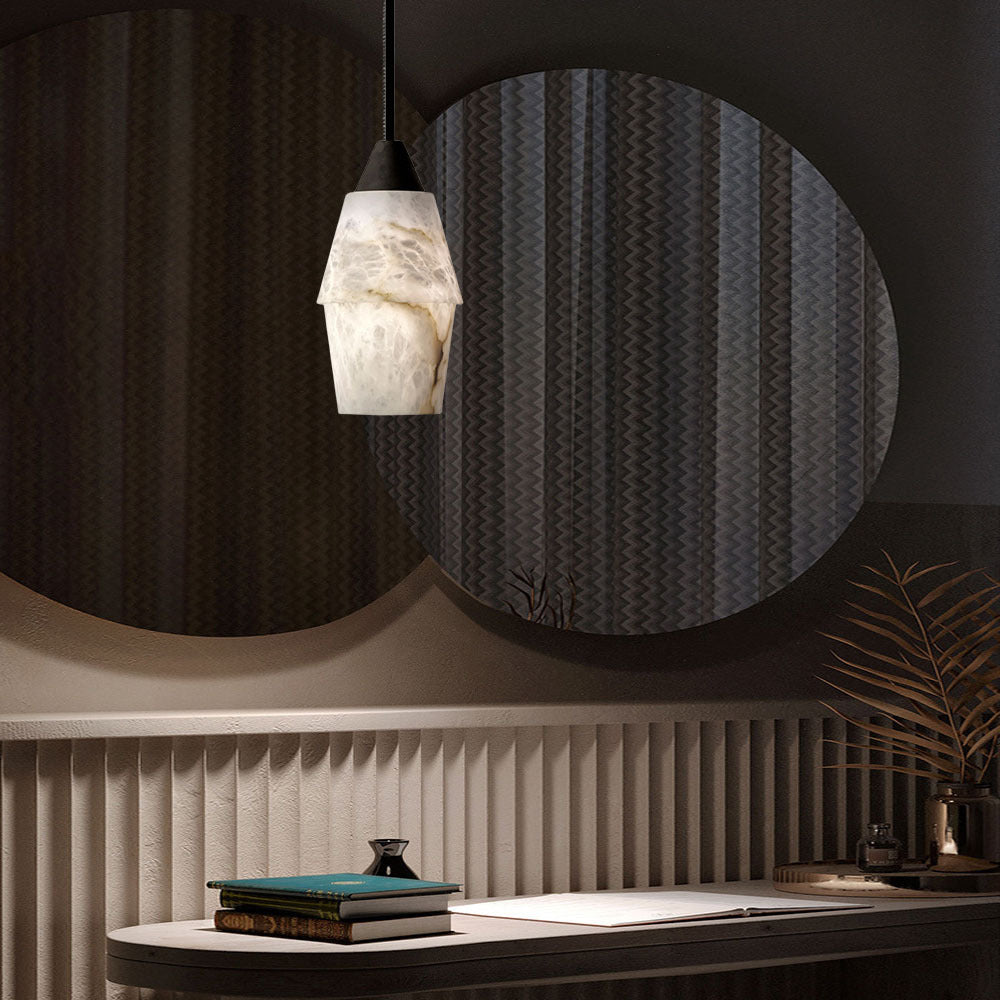 Luxury Spanish Style Natural Alabaster Pendant Light