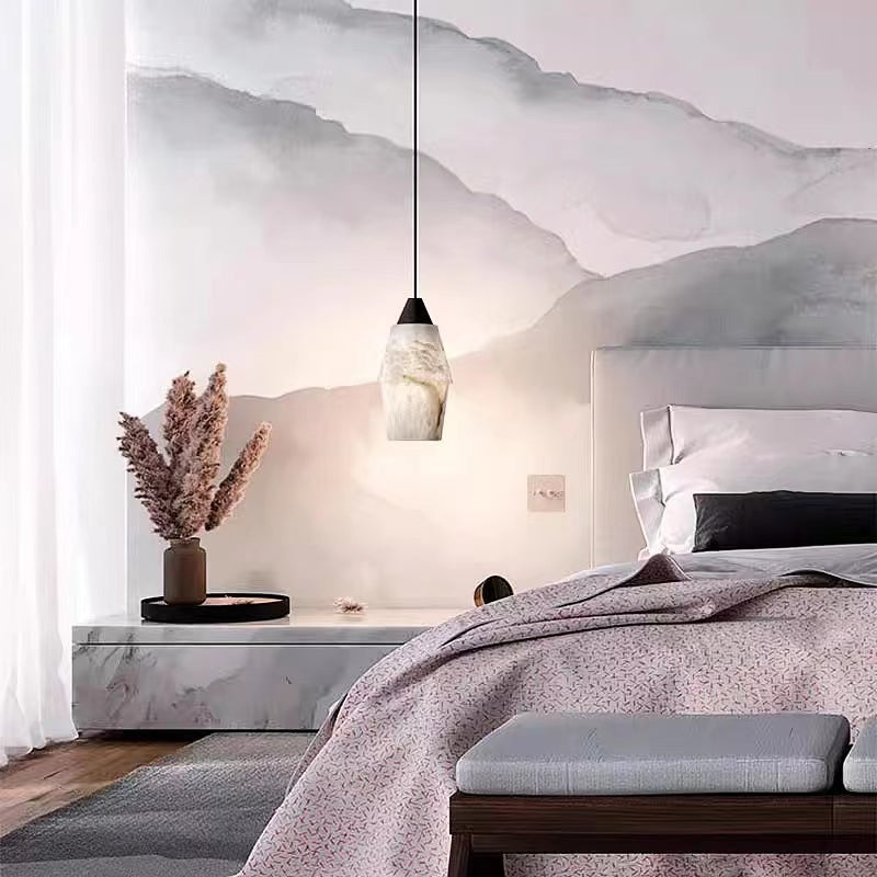 Luxury Spanish Style Natural Alabaster Pendant Light