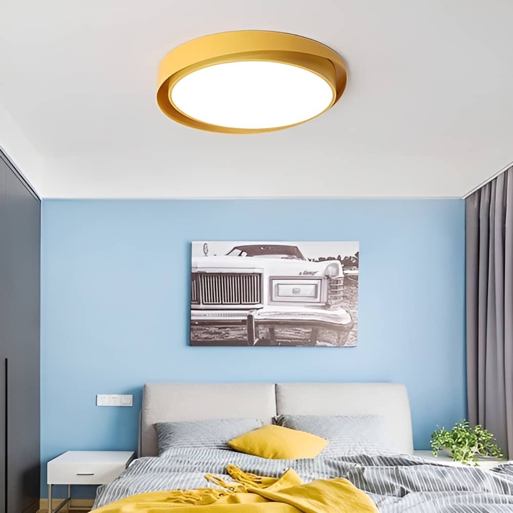 Macaron Colorful Metal Round Ceiling Lamp