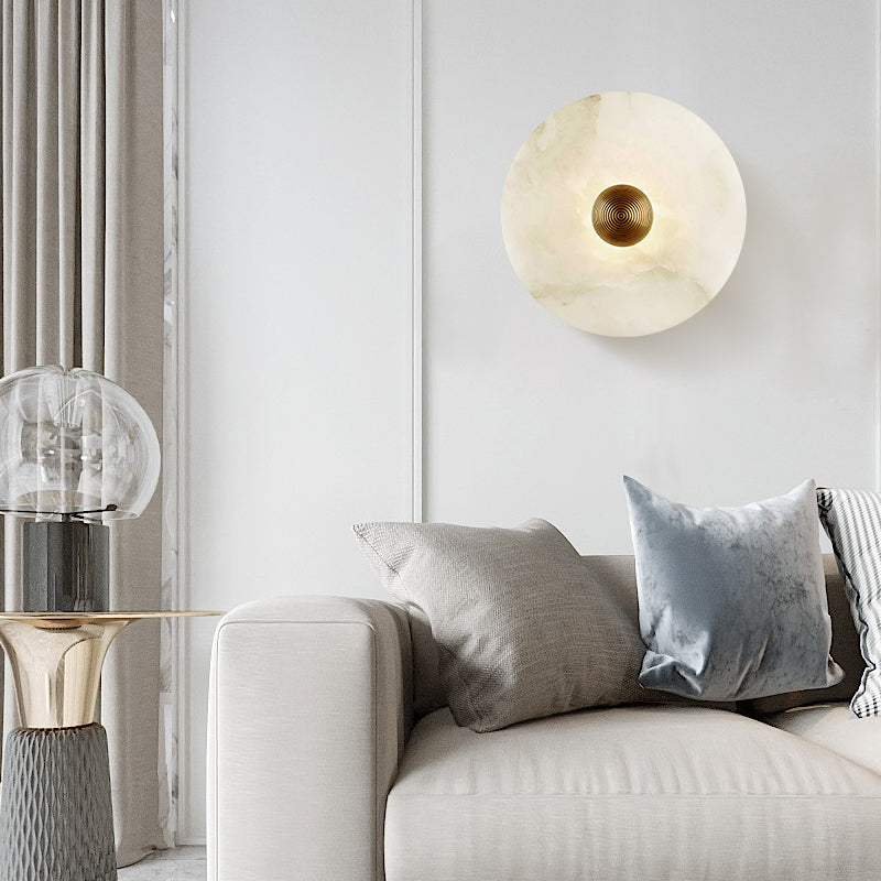 Marble Modern Minimalist Round Wall Light