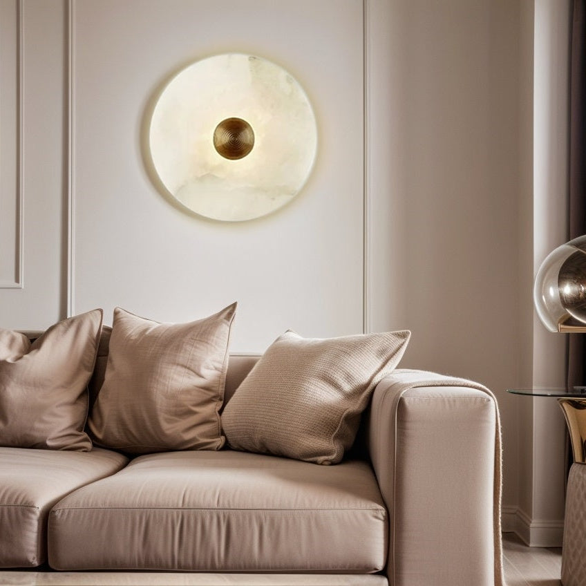 Marble Modern Minimalist Round Wall Light