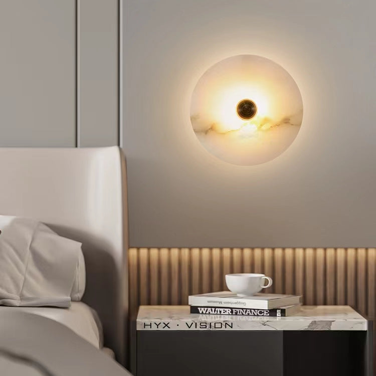 Marble Modern Minimalist Round Wall Light