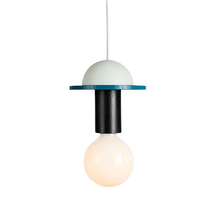 Suspension géométrique en bois coloré Memphis