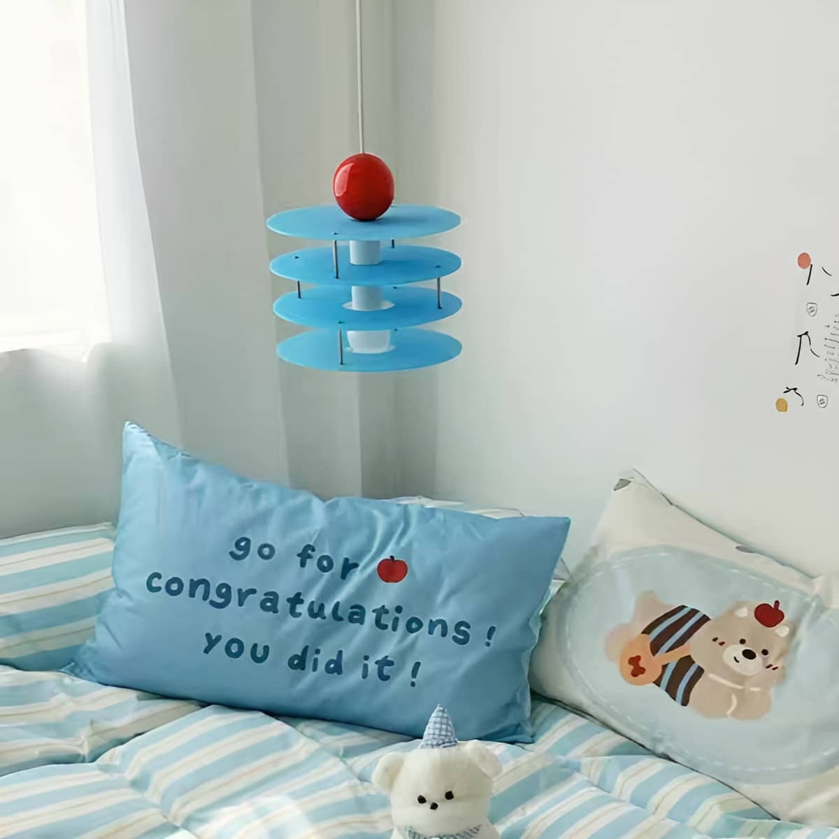 Suspension Memphis Playful Disc Layer bleue