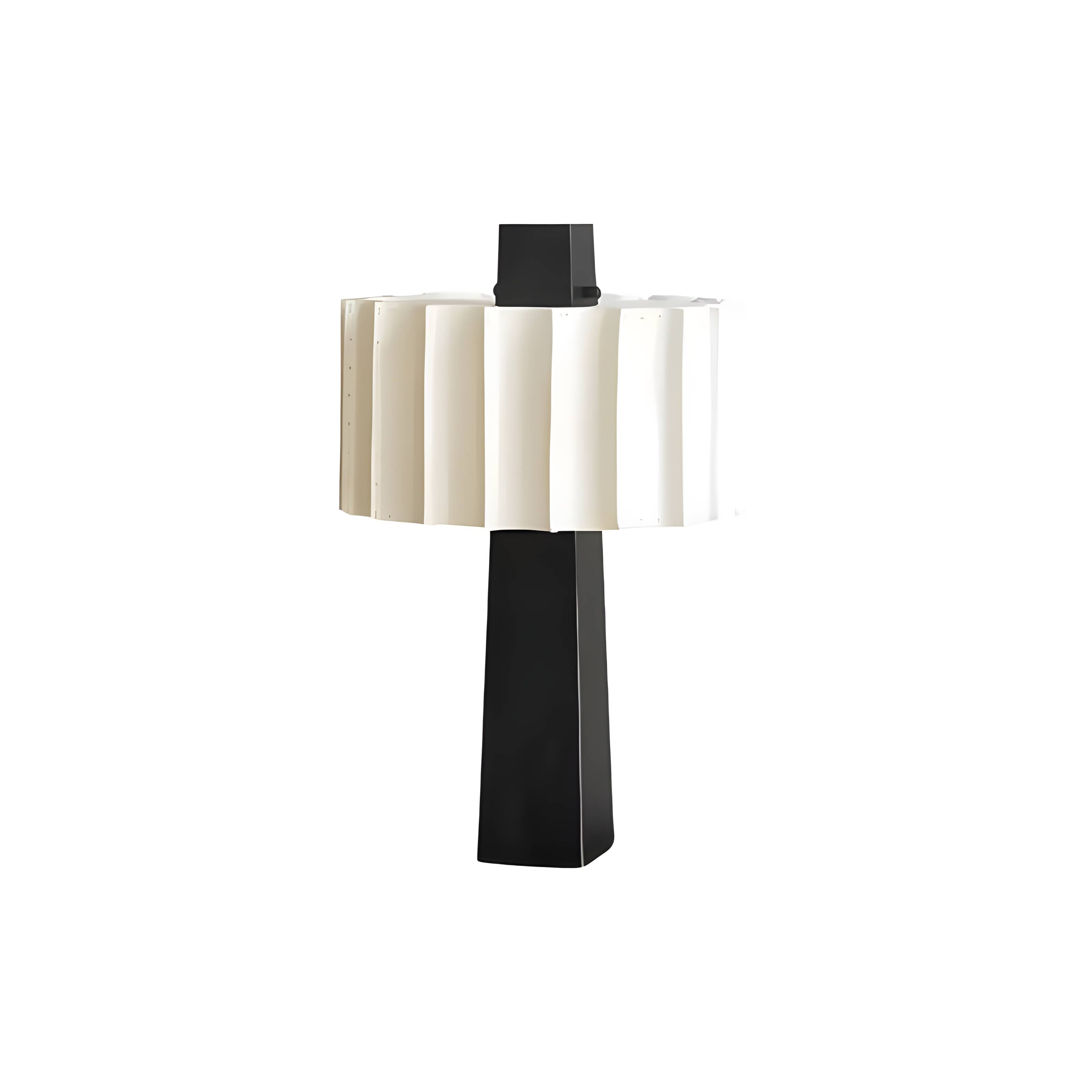Mid Century Fabric Black Metal Table Light