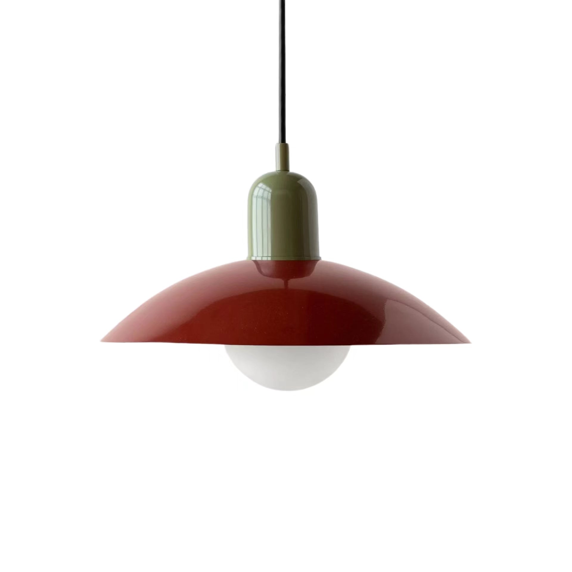 Mid Century Modern Saucer Colorful Pendant Light