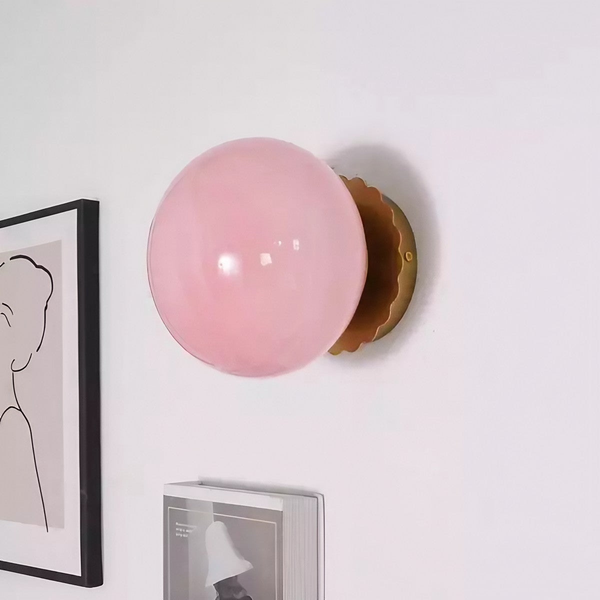 Modern Bauhaus Simple Wall Light with Glass Shade