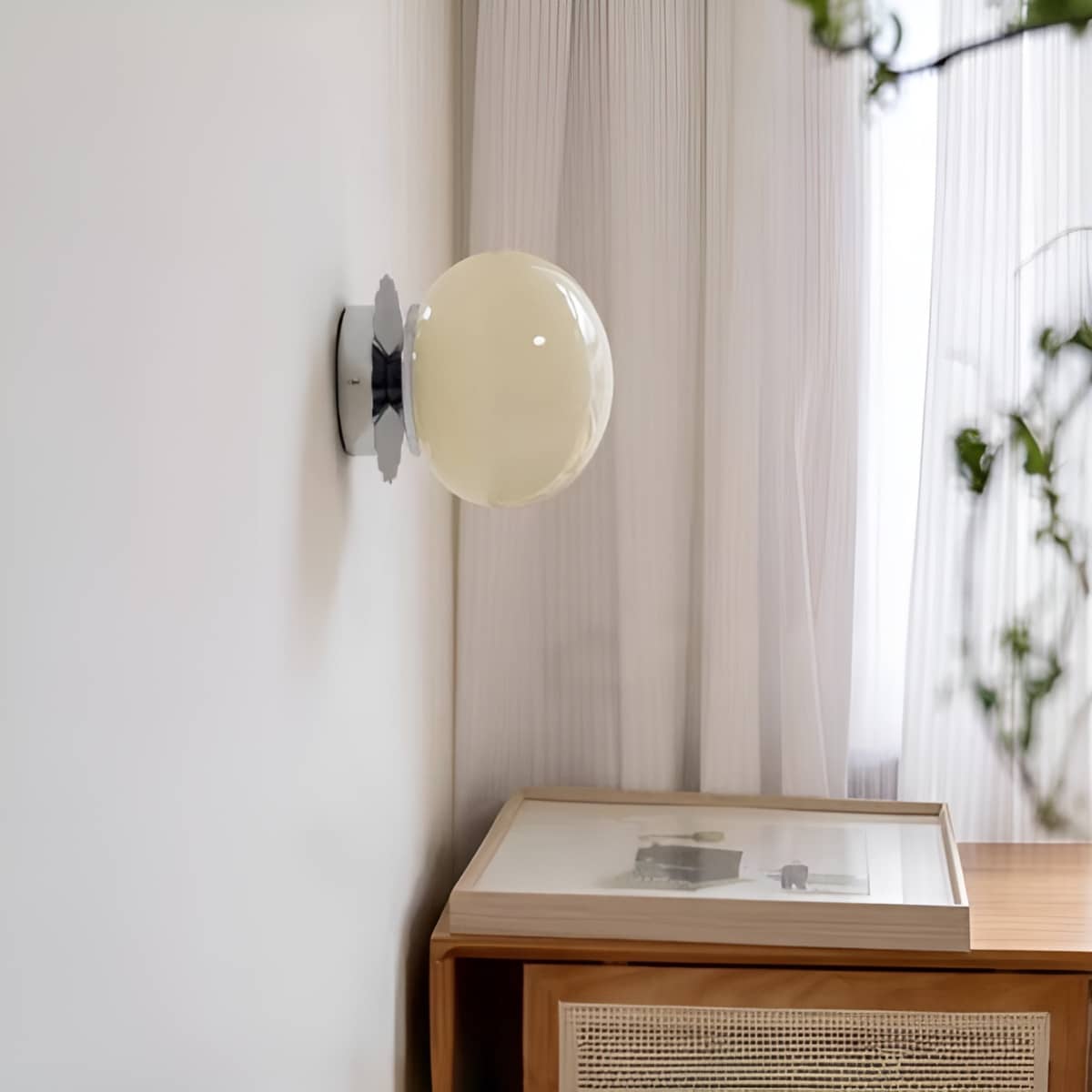Modern Bauhaus Simple Wall Light with Glass Shade