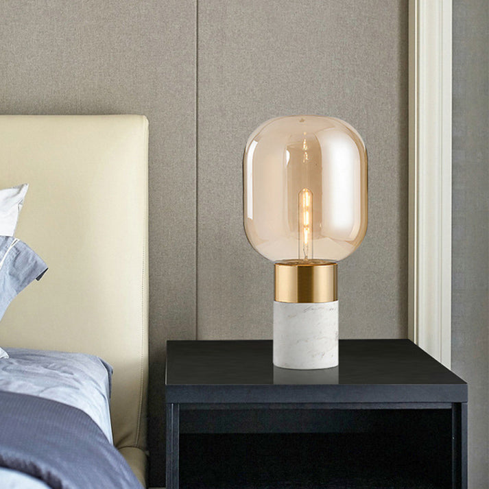 Modern Capsule Marble Glass Table Lamp