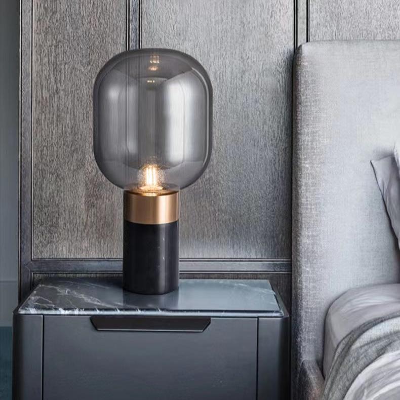 Modern Capsule Marble Glass Table Lamp