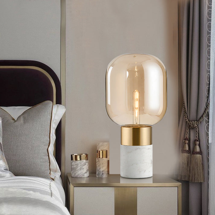 Modern Capsule Marble Glass Table Lamp