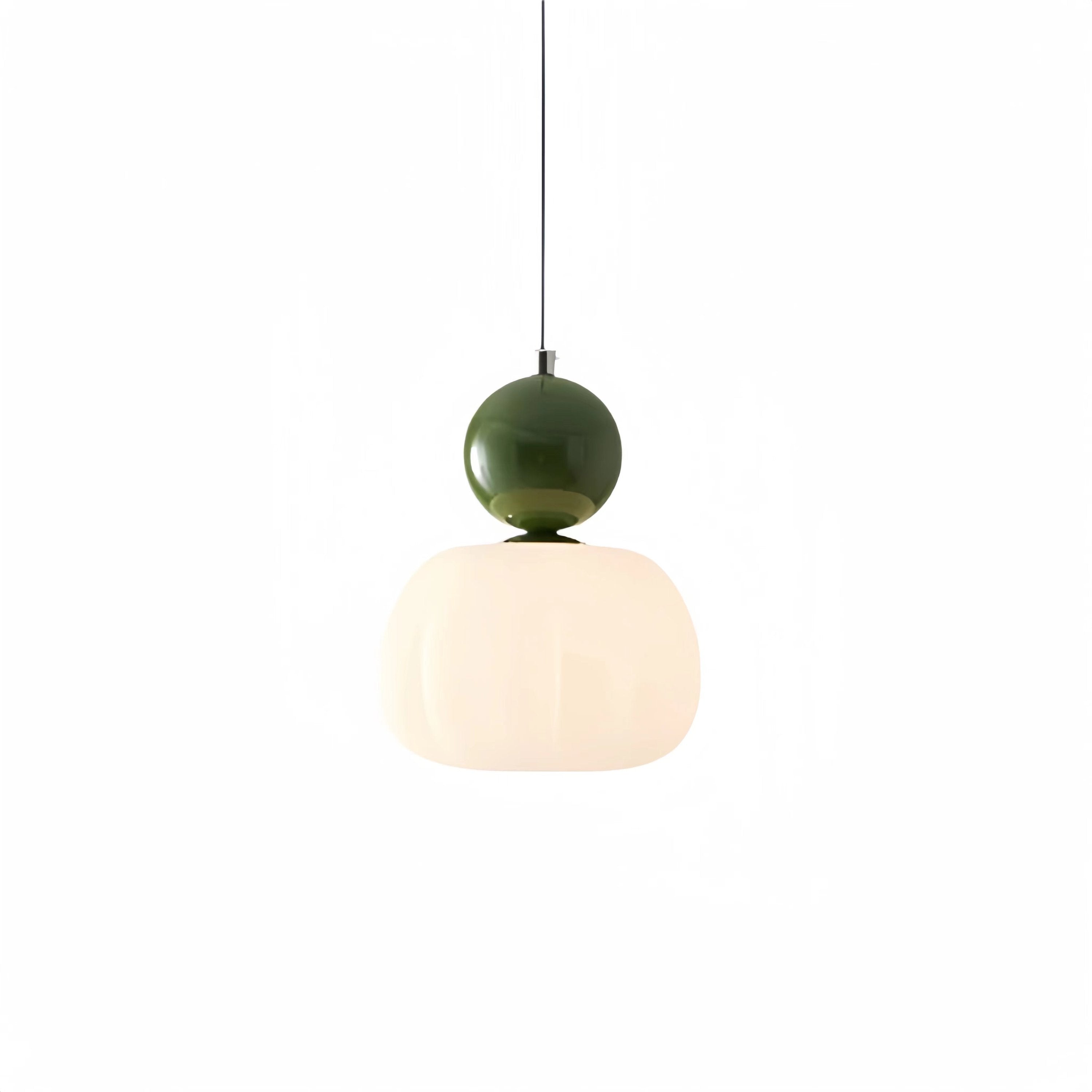 Modern Bauhaus Cream Pumpkin Pendant Light