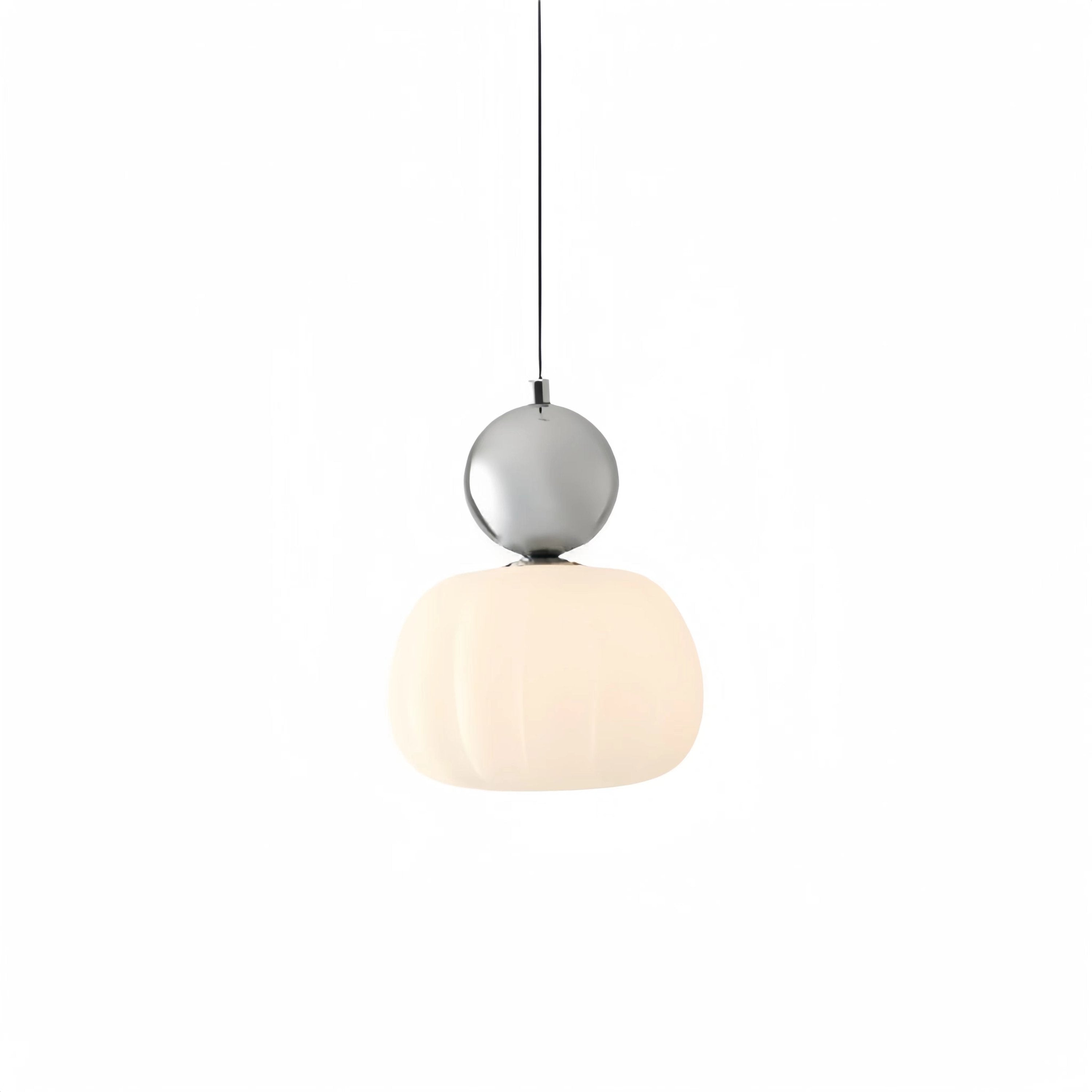 Modern Bauhaus Cream Pumpkin Pendant Light