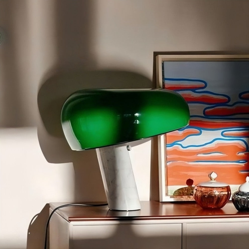 Lampe de table moderne et créative en marbre Snoopy