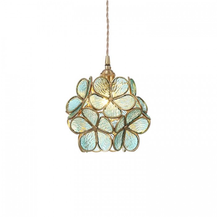 Modern Flower Petal Glass Pendant Light