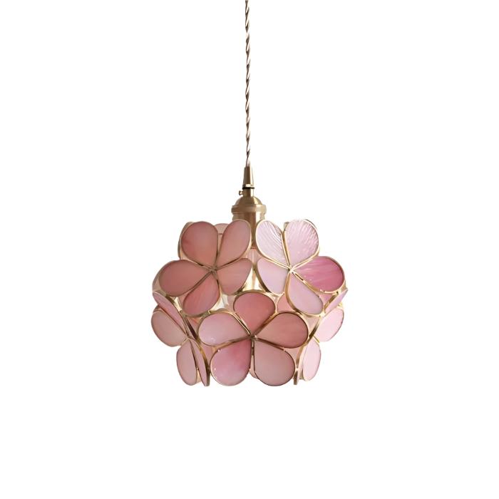 Modern Flower Petal Glass Pendant Light