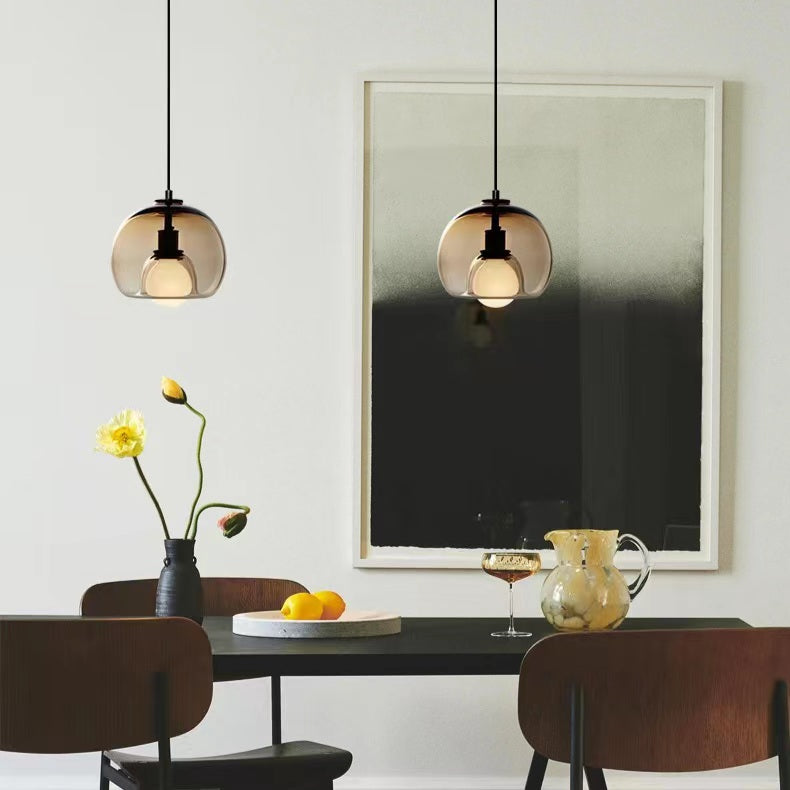 Modern Simple Glass Globe Pendant Light