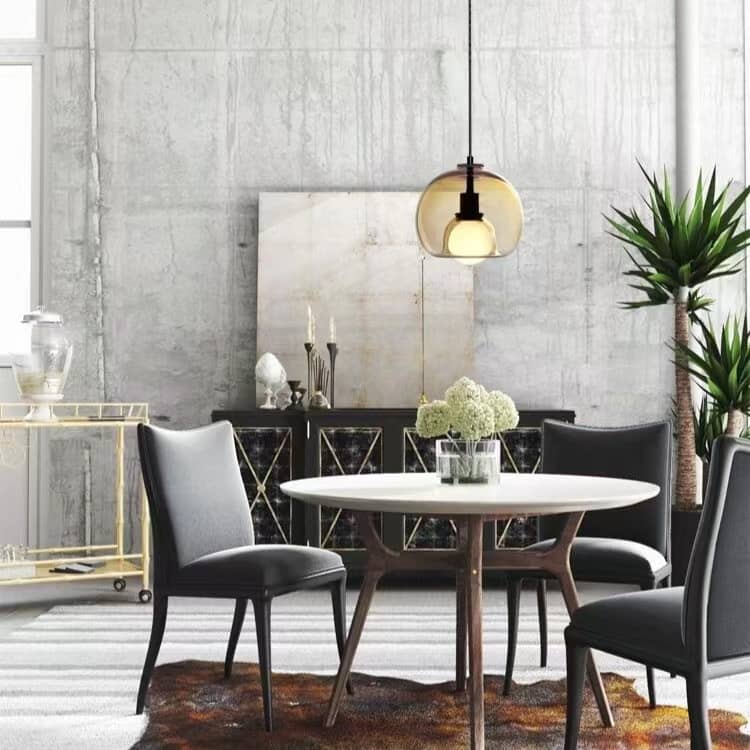 Modern Simple Glass Globe Pendant Light